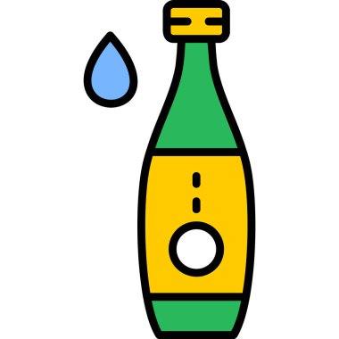 Bira şişesi. Basit resimleme