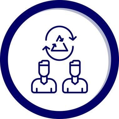 Geri dönüşüm simgesinin vektör çizimi