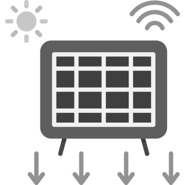 TV uzaktan kontrol simgesi ana hat biçiminde