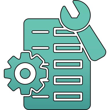 dişli ayarları vektör çizgisi simgesi