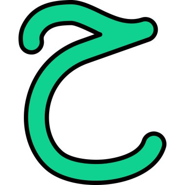 harf c, alfabe, vektör illüstrasyonu