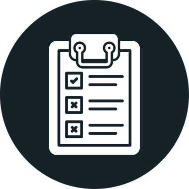 Liste simgesi ve vektör illüstrasyonlu pano