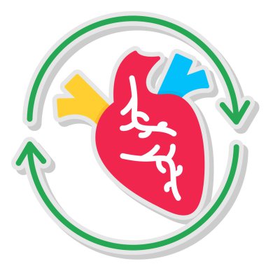 Bir kalp simgesinin vektör illüstrasyonu