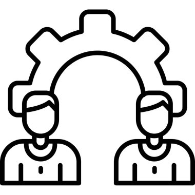 iş yönetimi simgesi vektör illüstrasyonu