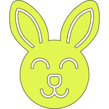 Doldurulmuş hayvan tavşan ikonu - taslak biçimi