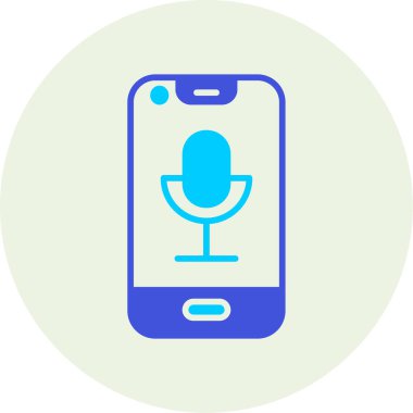 Bir mikrofon simgesinin vektör çizimi