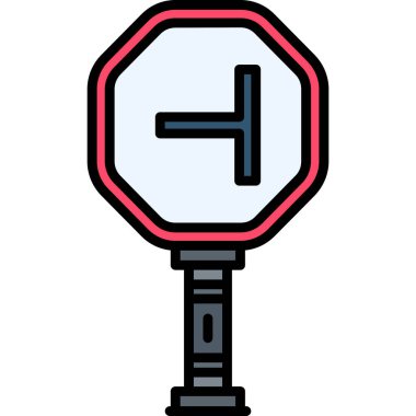 Trafik ışığı simgesi vektörü. İnce çizgi işareti. renk kontur sembolü resimlemesi