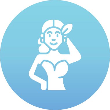 Şapka takan kadın karakter.