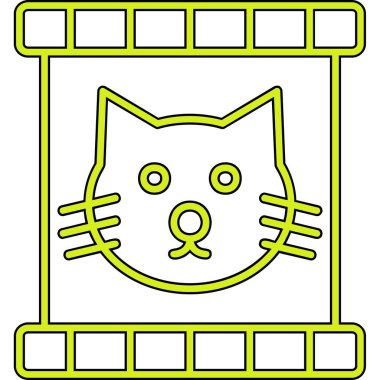 kedi ağı simgesi, vektör illüstrasyonu