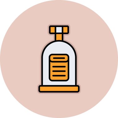 Bir şişe şarabın vektör çizimi