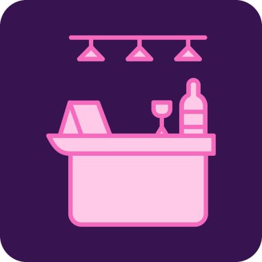 Alkol içeceği ikonu. Basit vektör illüstrasyonu