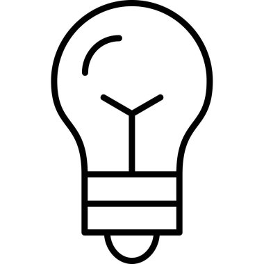 ampul fikri vektör simgesi