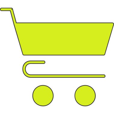 Alışveriş arabası ikon vektör illüstrasyonu