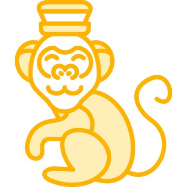 Maymun simgesi, vektör çizim