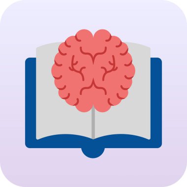 Zihin kitabı ikonunu aç. Web için açık beyin kitabı vektör simgesinin çizgi film çizimi