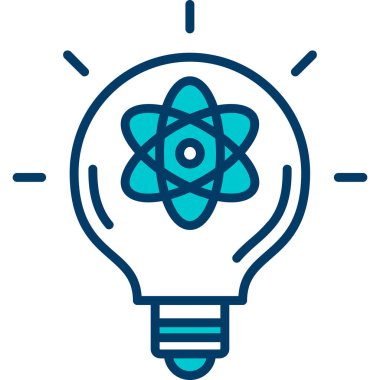 atom. Web simgesi basit illüstrasyon