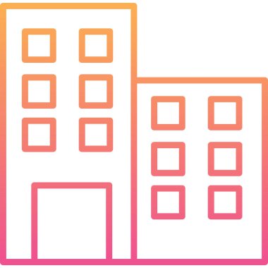 Bina. Web simgesi basit illüstrasyon