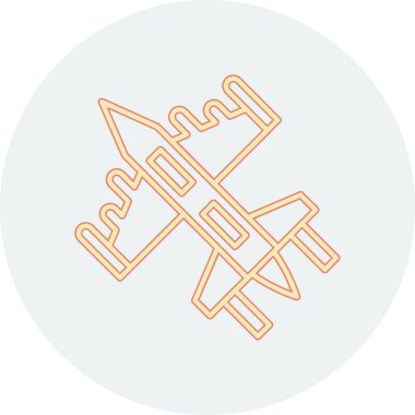 Benzersiz uydu çizgisi vektör simgesi