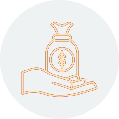 para çantası ikon vektör illüstrasyonu