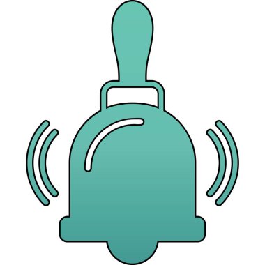 El Zili ikonu. Web için bir vektör sembolünün özet çizimi