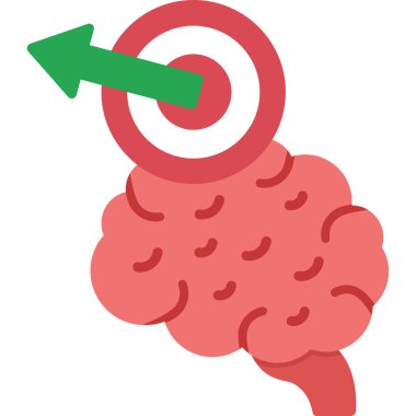 Beyin. Web simgesi basit illüstrasyon