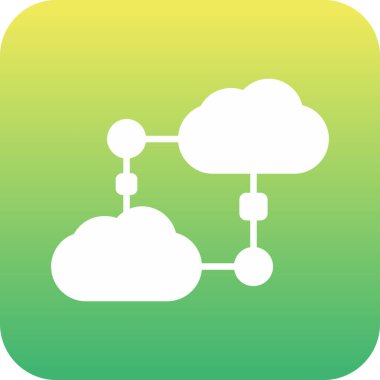 bulut hesaplama simgesi, vektör illüstrasyonu