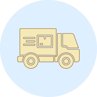 Teslimat. Web simgesi basit illüstrasyon