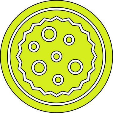 Pizza ikonu vektör illüstrasyonu