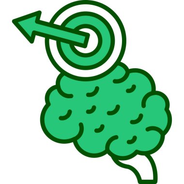 beyin ikonu vektör illüstrasyonu