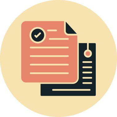 Bir belge simgesinin vektör illüstrasyonu