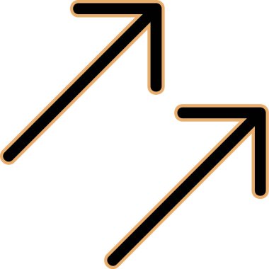 Ok sol anahat vektör simgesi