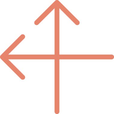 ok yönü simgesi ana hat biçiminde