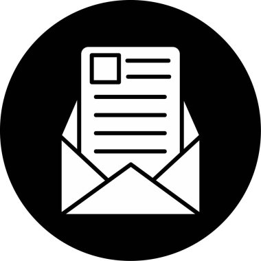 e-posta zarfı simgesi ana hat biçiminde