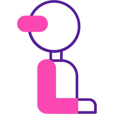 Avatar Adam. Web simgesi basit illüstrasyon