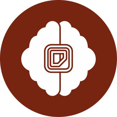 beyin ikonu vektör illüstrasyonu