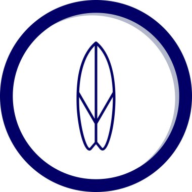 Mavi ve beyaz çizgi simgesinin vektör çizimi