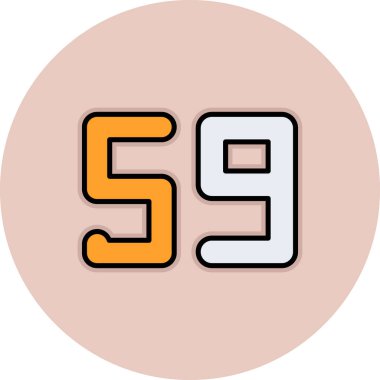 Sekiz numaralı simge vektör illüstrasyonu