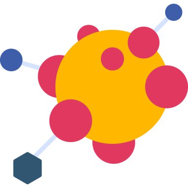 Moda biçimi izole edilmiş arkaplanda molekül simgesi