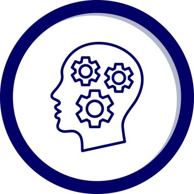 beyin ikonu vektör illüstrasyonu