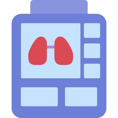 Ciğerler. Web simgesi basit illüstrasyon