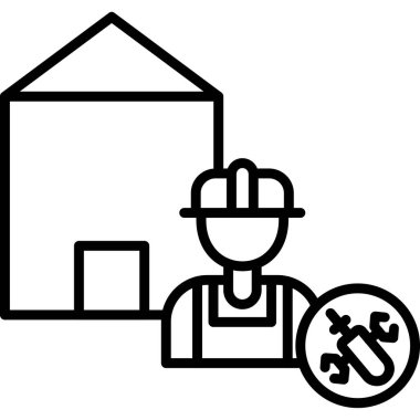 Mühendis inşaat mühendisi simgesi