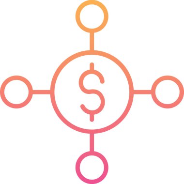 Dolar vektör simgesi modern basit tasarım