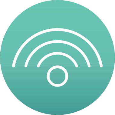 wifi vektör dairesi simgesi tasarımı