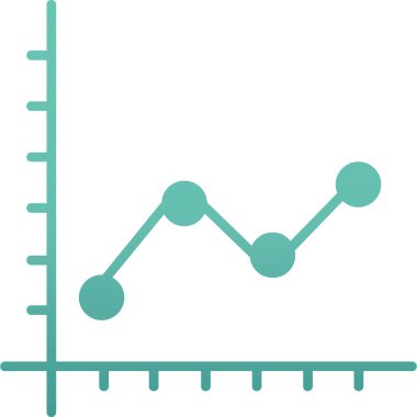 düz stil çubuk grafik simgesi