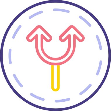 ok yönü simgesi ana hat biçiminde