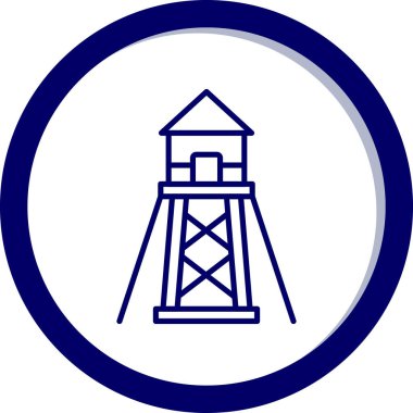 deniz feneri ikonu vektör illüstrasyonu