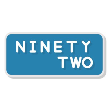 Beyaz arkaplanda iki renkte iki numara