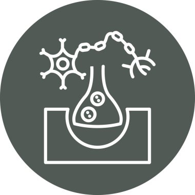 Bir mikroskop simgesinin vektör çizimi