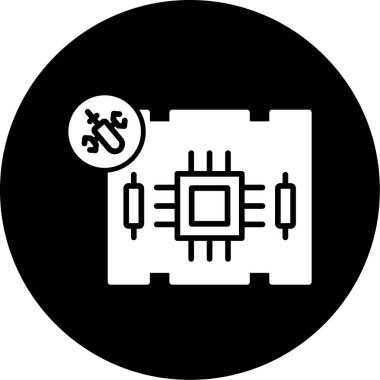 Çip simgesi vektör illüstrasyonu