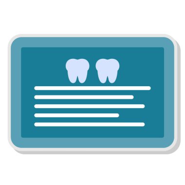 Diş simgesi, vektör illüstrasyonu